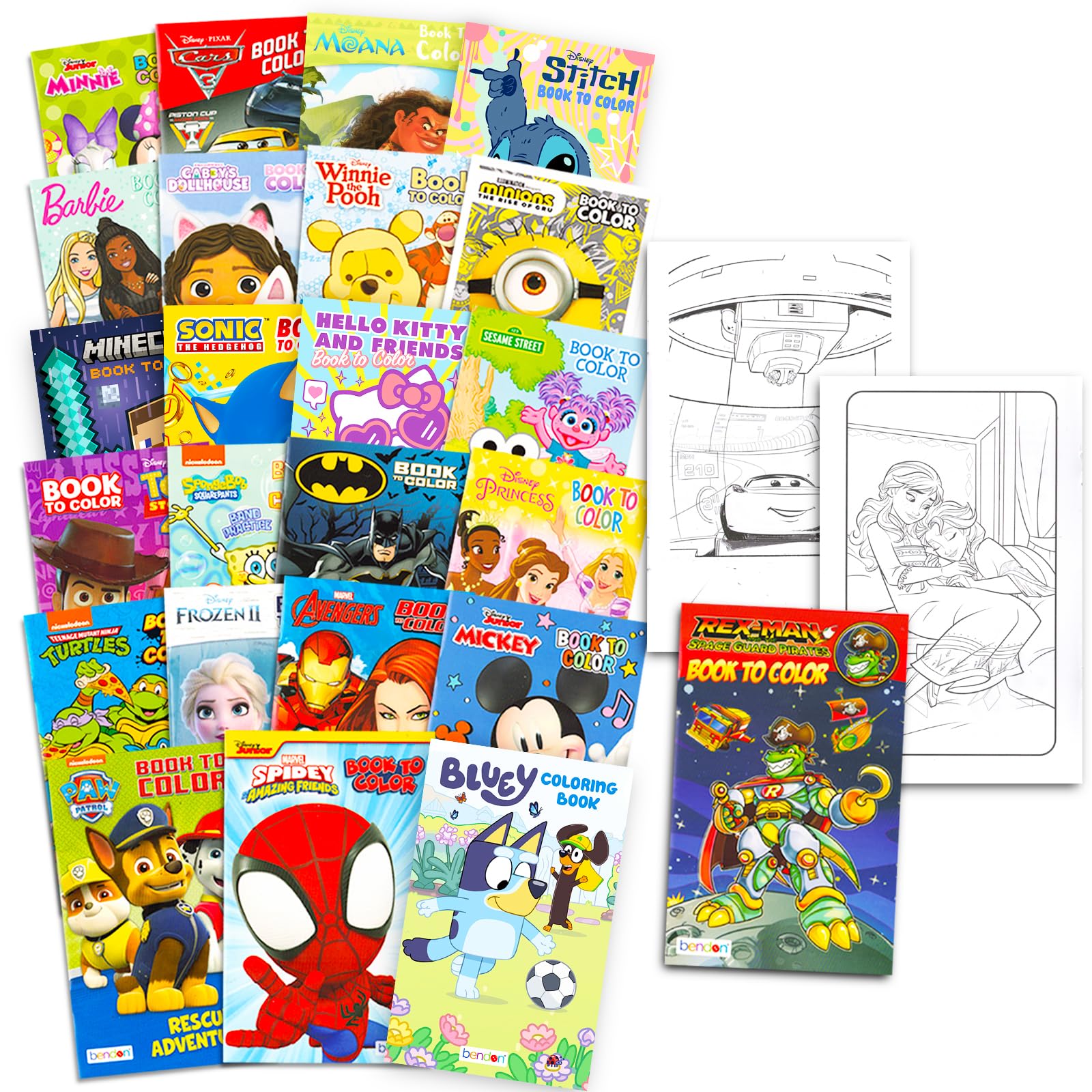 24 Pack Small Coloring Book Bundle - Assorted Titles