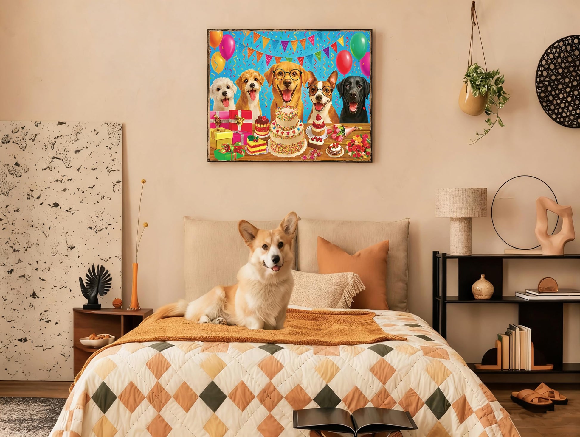 100 Piece Puzzles for Kids Ages 6-8 8-10, Jigsaw Puzzles for Adults Seniors - Puppy Birthday Party