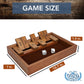 WE Games Shut the Box Game Wooden - 9 Number Flip Tiles with Dark Stained Wooden Box, Perfect for Game Night, Math Games, Clackers, Family Games