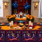 CoquetteBow012 3Pcs Day of The Dead Tablecloth - 42.5 X 70.7 inch