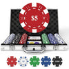 HEITOK 300pc Poker Chip Set 11.5g Iron Core Denominations Texas Holdem