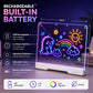 LED Drawing Board for Kids, 16-Inch Rechargeable Doodle Pad, 10 Color Modes,LED Note & Drawing Board, Birthday Gift for Girls Boys Teens