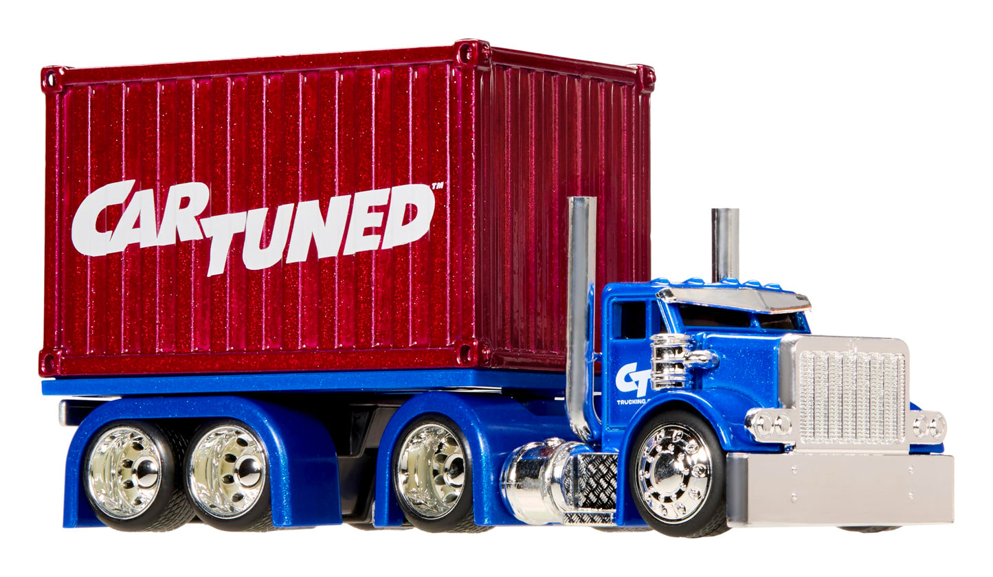 CarTuned™ Rig$ Container Case- Sneaky Pete, Blue and Red DieCast Truck, Style 3