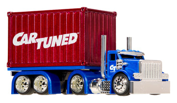 CarTuned™ Rig$ Container Case- Sneaky Pete, Blue and Red DieCast Truck, Style 3