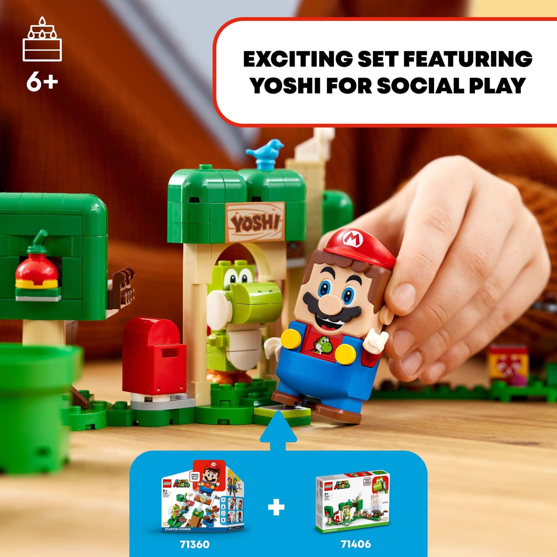 LEGO Super Mario Yoshi's Gift House Expansion Building Toy Set 71406 - Featuring Iconic Yoshi and Monty Mole Figures, Great Gift for Boys, Girls,