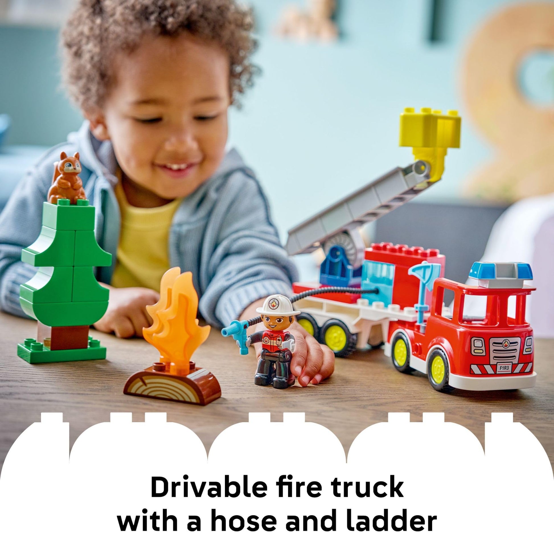 LEGO DUPLO Fire Truck with Hose and Firefighter 10473