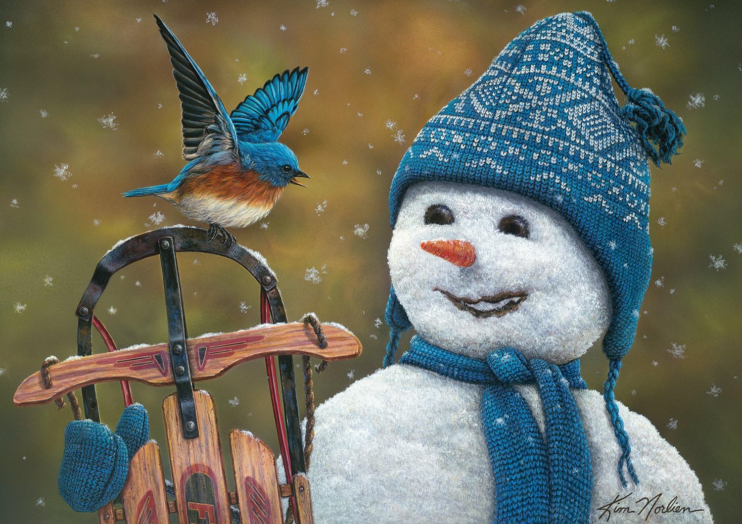 Buffalo Games - Snow Brother - 300 Large Piece Jigsaw Puzzle for Adults