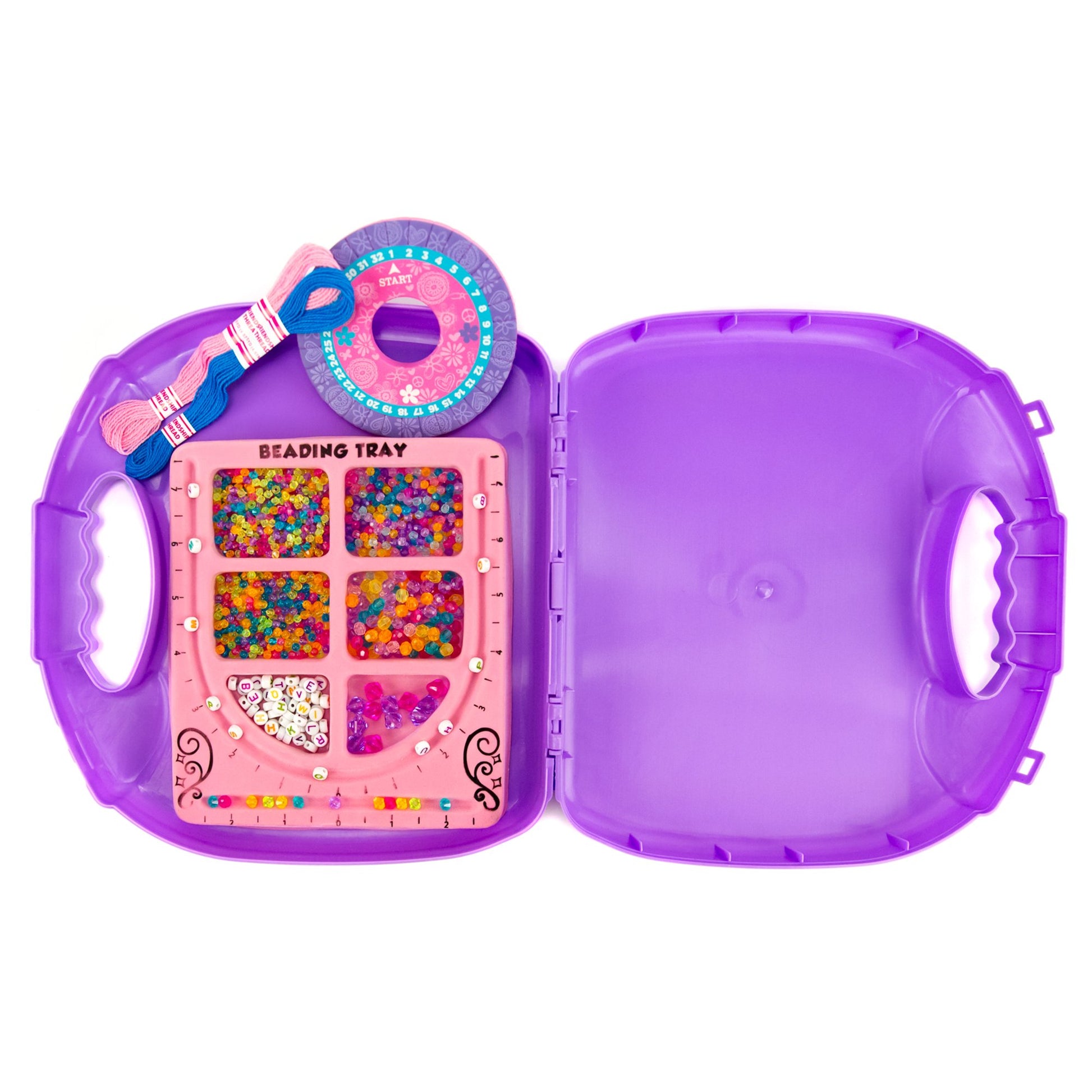 Just My Style My Very Own Jewelry Studio, Personalized Bracelet Making Kit With 1700+ Beads, Bead Kit Great for On-The-Go, Travel DIY Custom