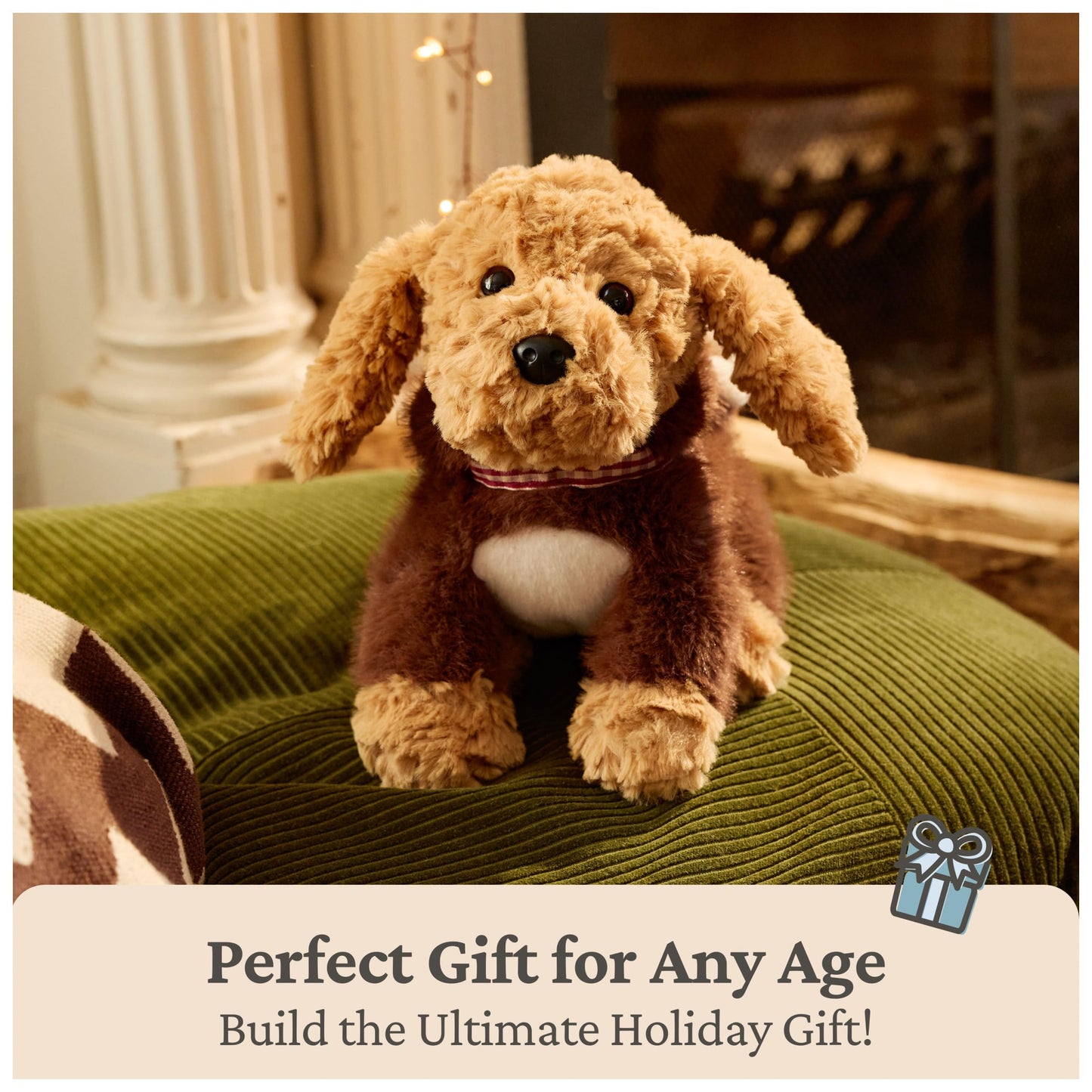 GUND Muttsy Reindeer 10-Inch Puppy Stuffed Animal Plush with Winter Outfit