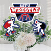 Big Dot of Happiness Own the Mat - Wrestling - Birthday Party or Wrestler Party Centerpiece Sticks - Table Toppers - Set of 15