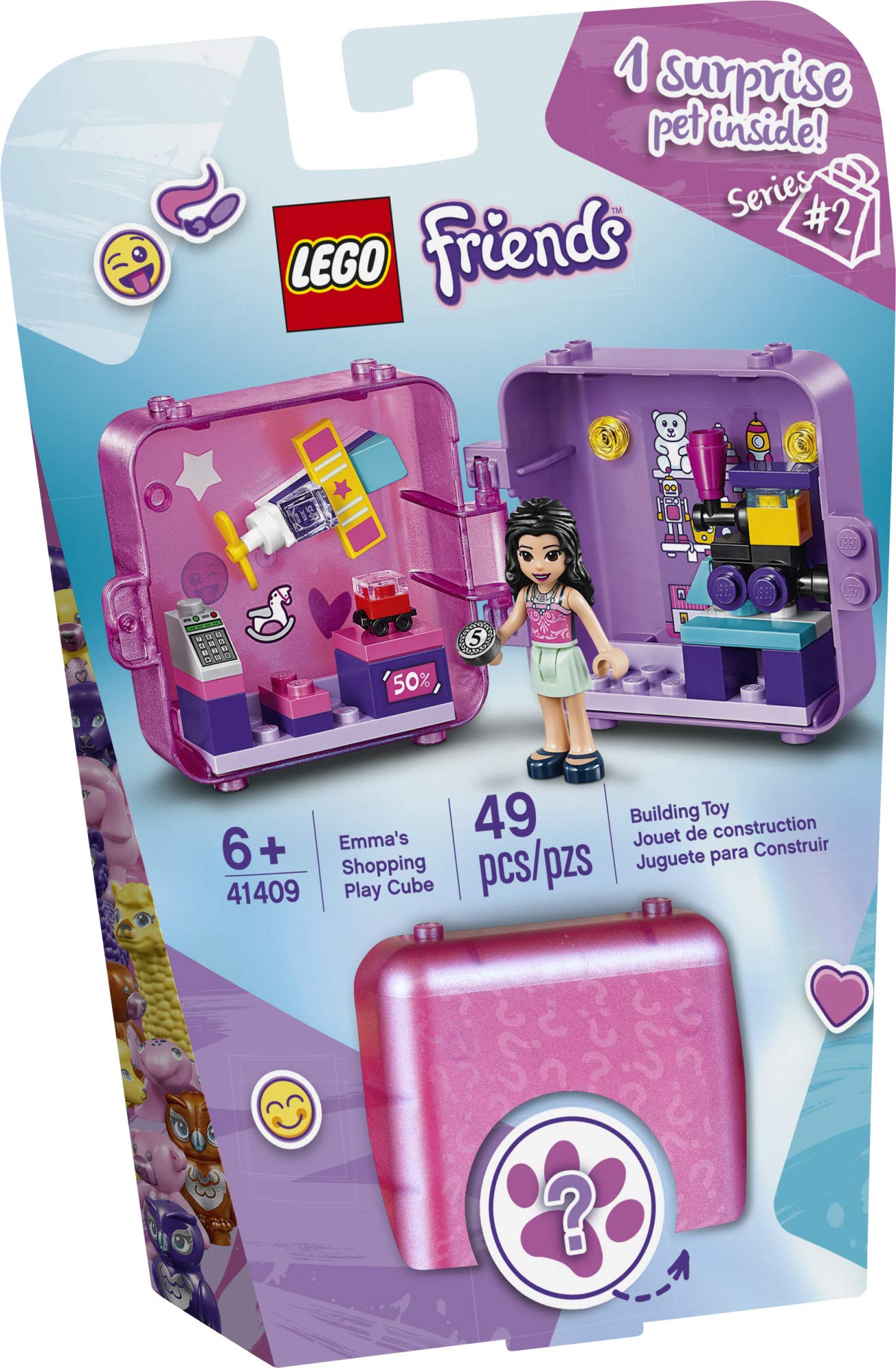 LEGO Friends Emma’s Shopping Play Cube 41409 Building Kit, Includes a Collectible Mini-Doll, for Imaginative Play, New 2020 (49 Pieces)