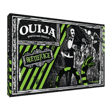 Ouija: Beetlejuice, Inspired by Tim Burton’s Cult Classic Movie, Collectible Classic Ouija Board Game with Green Planchette, Officially Licensed