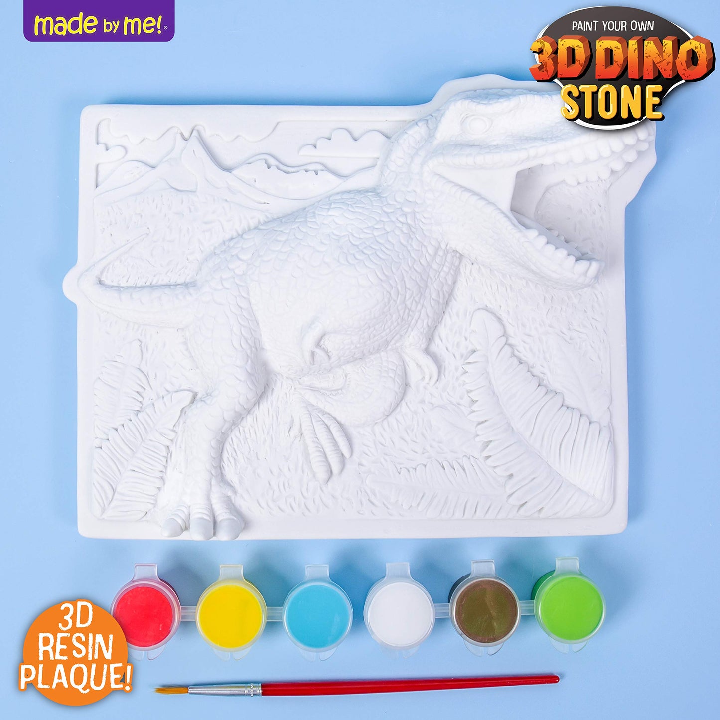 Made By Me Dino Wall Art, 3D Wall Hanging, Resin, T-Rex, Dinosaur, Acrylic Paint by Horizon Group USA