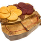Floral Harmony, the Handcrafted Intarsia Hand Carved Wood Trinket/Jewelry Box