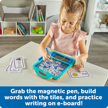 Learning Resources Skill Builders Magnetic Word Builder, Learn to Read, Phonetic Alphabet, Puzzle Board, ABC Kids Games, Sensory Board For Kids, Fine