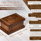 allboxesinoneplace Puzzle Box with Hidden Compartments, Secret Lock and Key