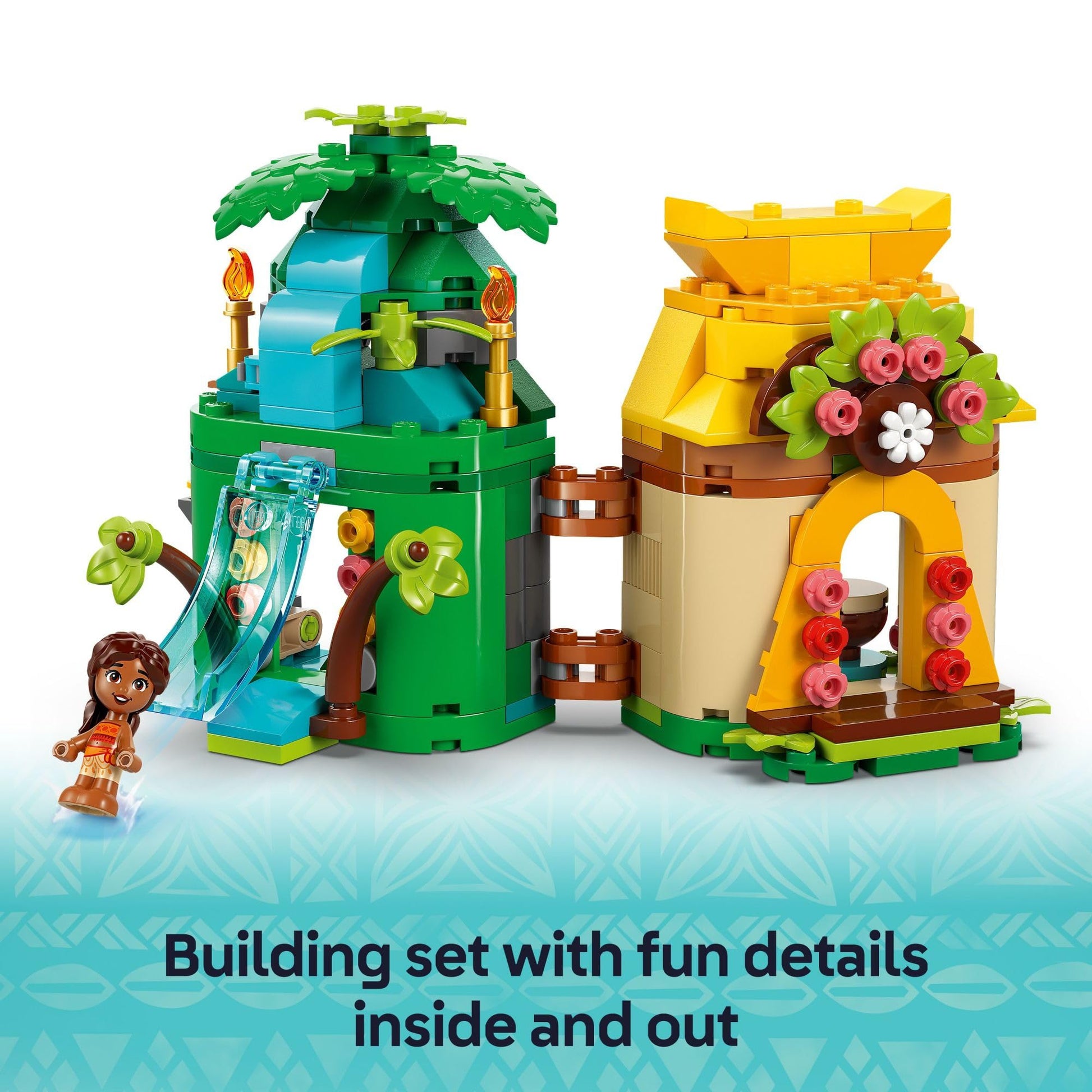 LEGO Disney Moana's Island Fun Building Toy Playset - Princess Moana Toy for Kids, Girls and Boys, Ages 5+ - with 2 Disney Micro-Dolls and Pua Animal