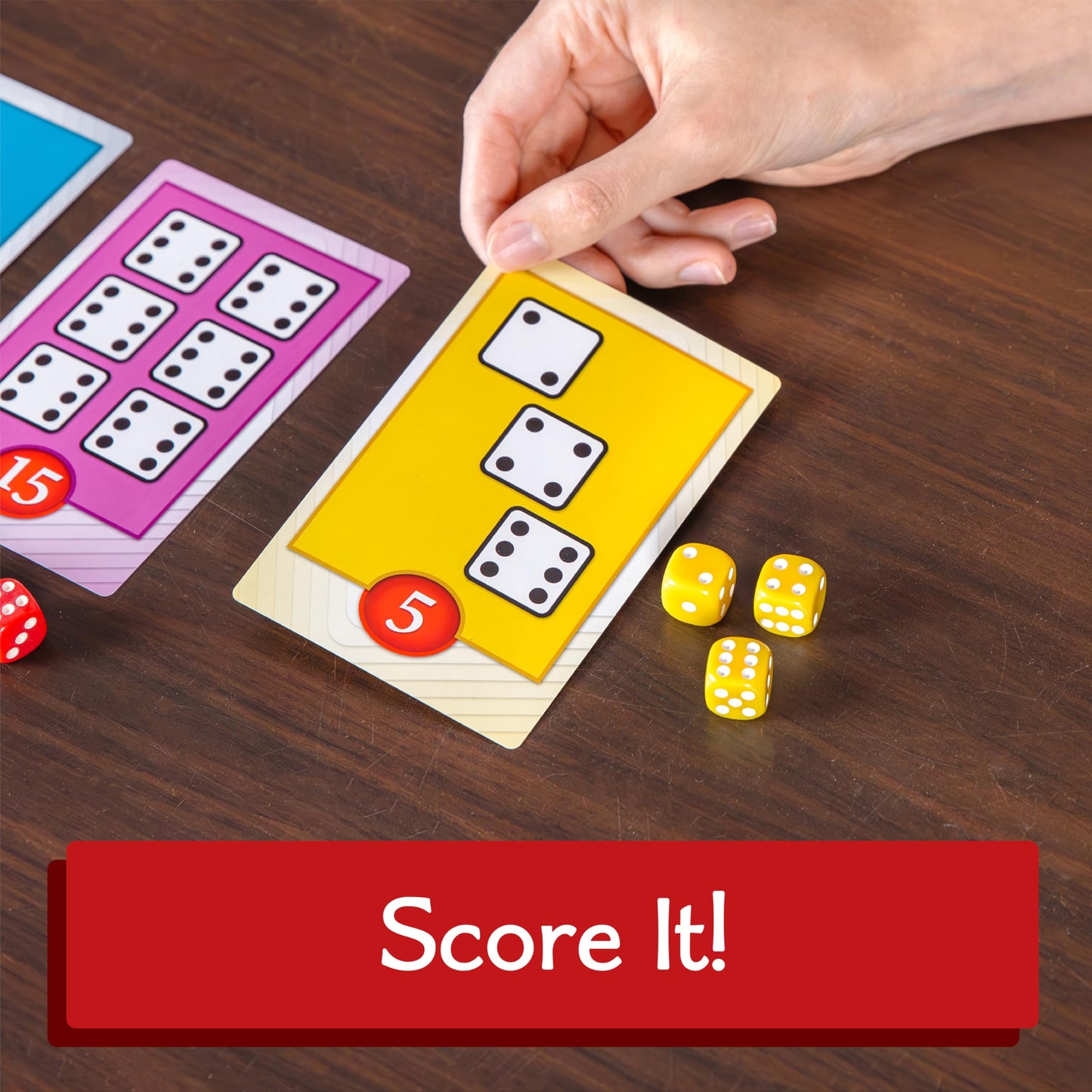 Calliope Games Roll for It Going Big - Fast-Playing Family Dice Game with Big Oversized Cards and Dice, Retirement Party Games, Fun Family Games