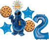 Cookie Monster 2nd Birthday Party Supplies Balloons Bouquet Decorations