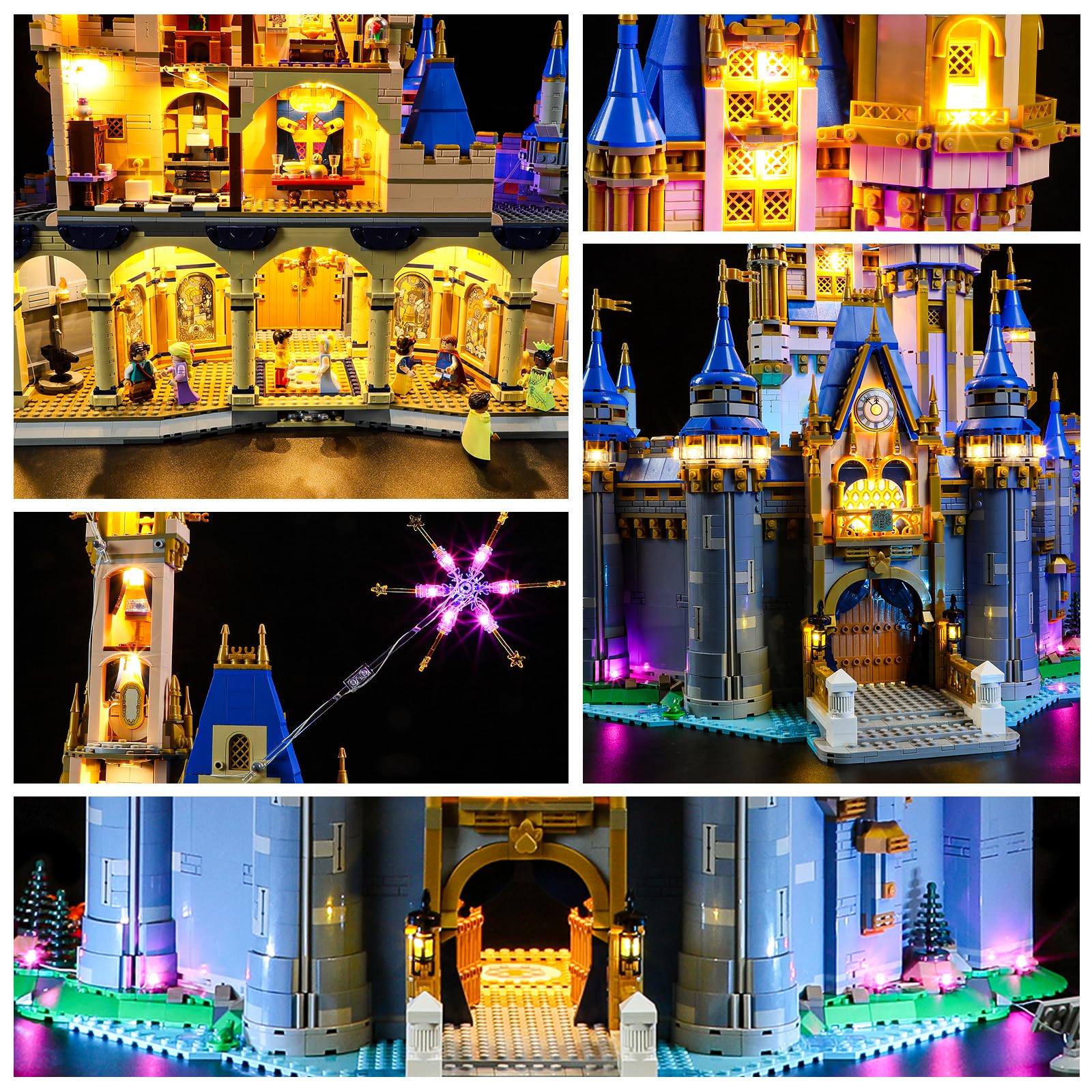 YEABRICKS LED Light for Lego-43222 Disney Castle Building Blocks Model (Lego Set NOT Included)