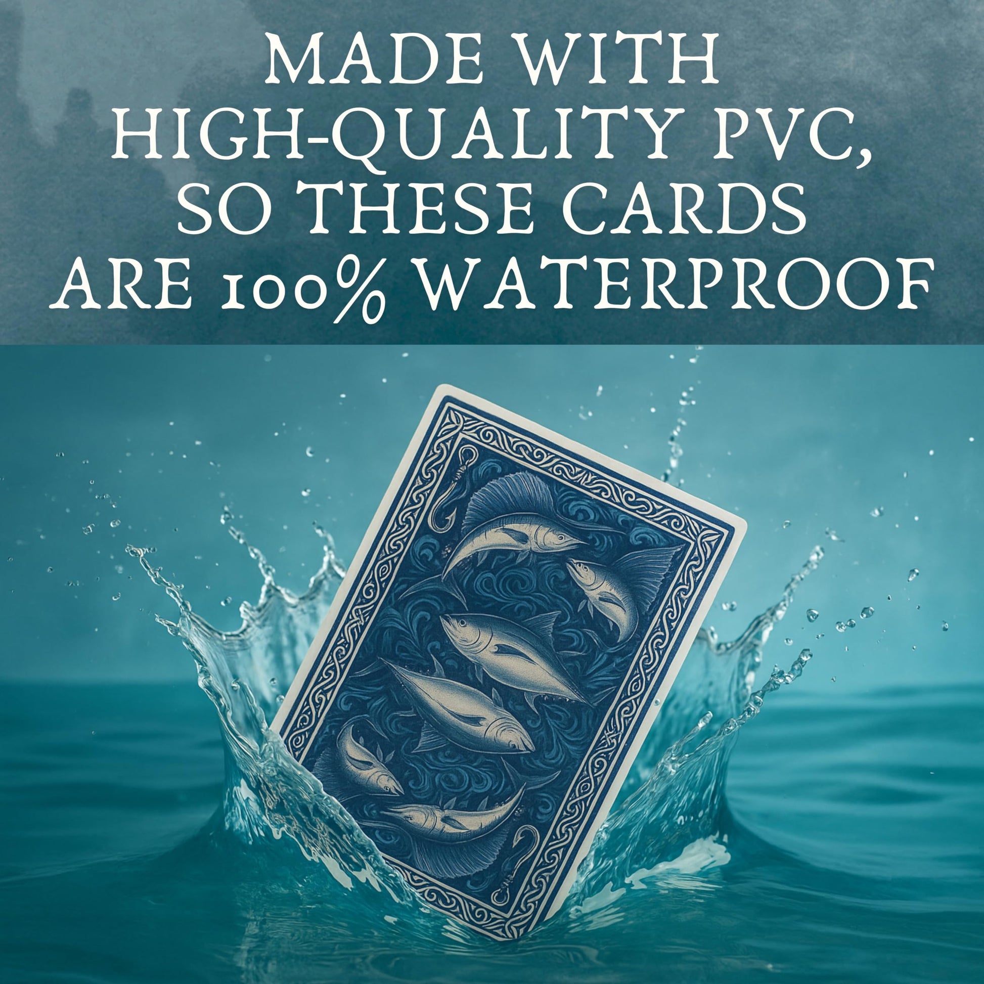 Saltwater Fish Plastic Playing Cards: Waterproof, Learn 52 Species While You Play; the Ultimate Fishing Gear Addition, Fits in Any Fishing Tackle Box