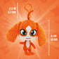 Miraculous Ladybug Kwami 5-inch Lifesize Backpack Keychains - Barkk The Dog Clip-On Toys - Portable Ladybug and Cat Noir Accessories, Keychain Plush