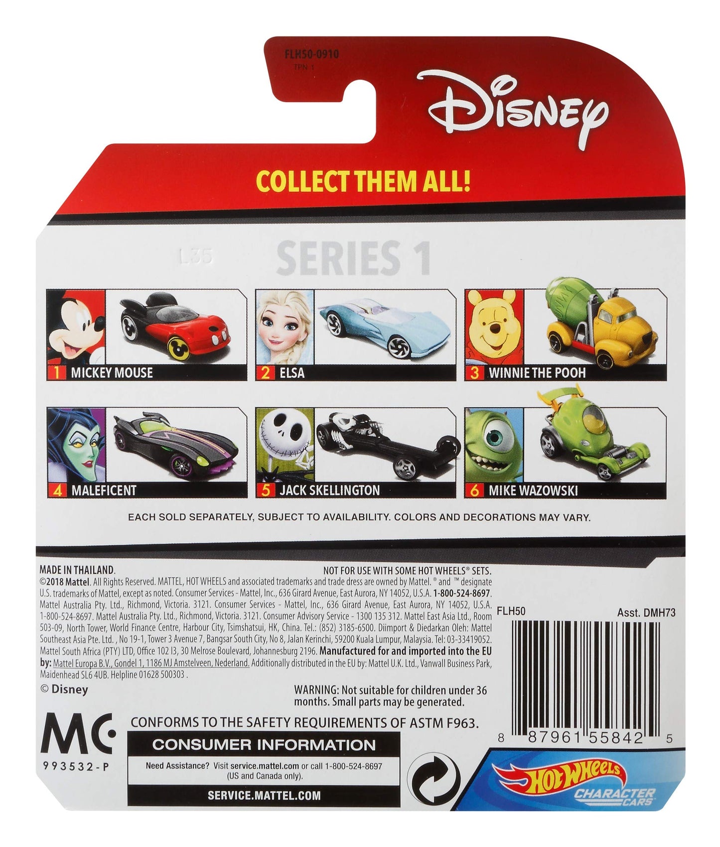 Hot Wheels Winnie The Pooh Vehicle, 1:64 Scale
