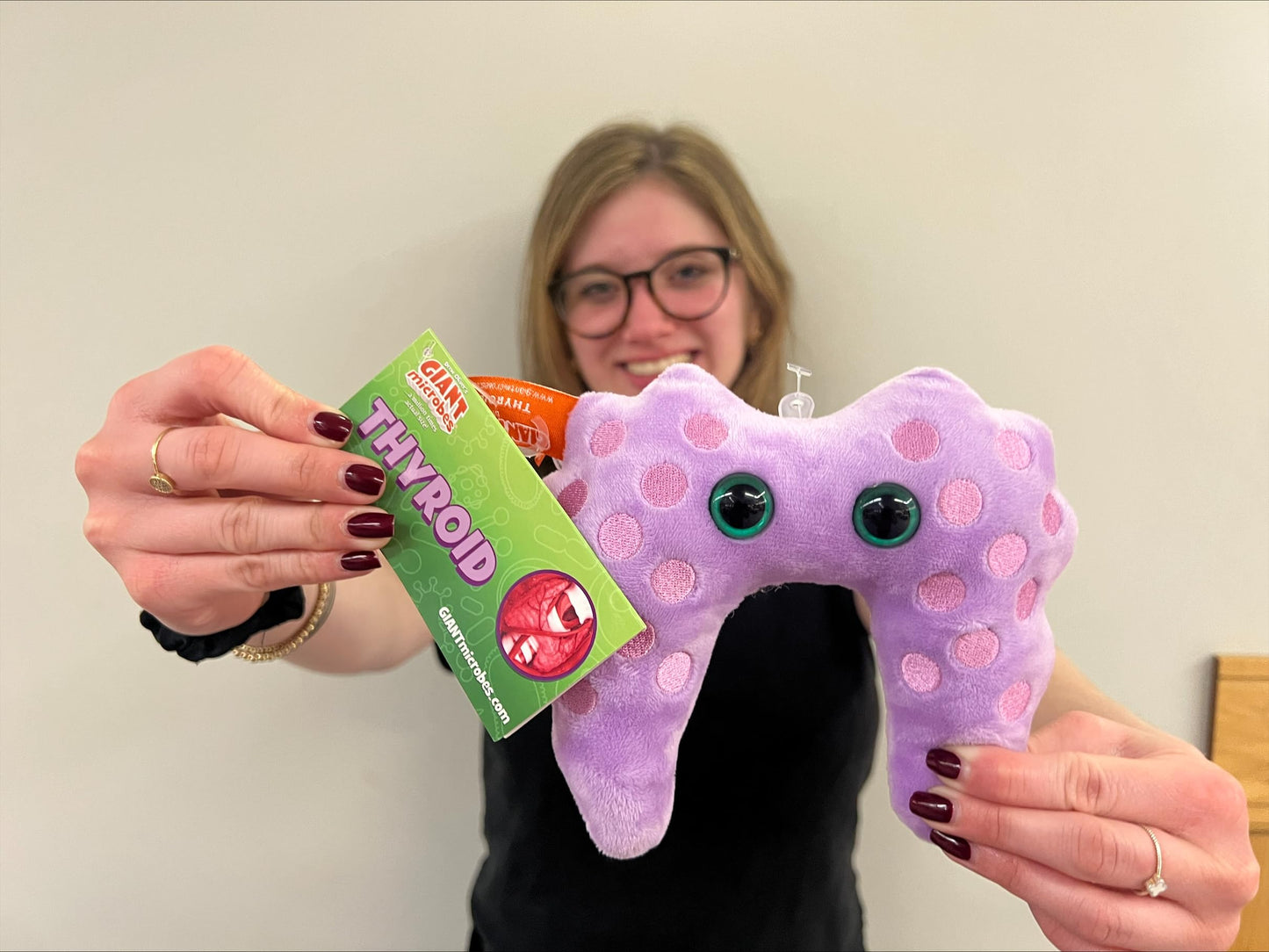 GIANT MICROBES Thyroid Plush, Surgery Recovery Gift, Lupus Gifts, Thyroid Cancer Gifts, Endocrine System, Thyroidectomy Recovery Items, Hypothyroid