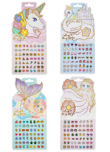 30 Pairs Girls Stick On - Kids Unicorn Rainbow Canday Stick for Little Girls 4-6 Sticker Multistyle Gitter Stickers (Style-9)