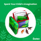 Boley Dino Play Mat and Toy Storage Box - 8 Piece Playset with Foldable Floor Playmat/Storage Box, Plastic Dinosaur Figures, and Dinosaur Books - Kids