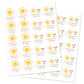 2" Round Sun Thank You Favor Sticker - Set of 40