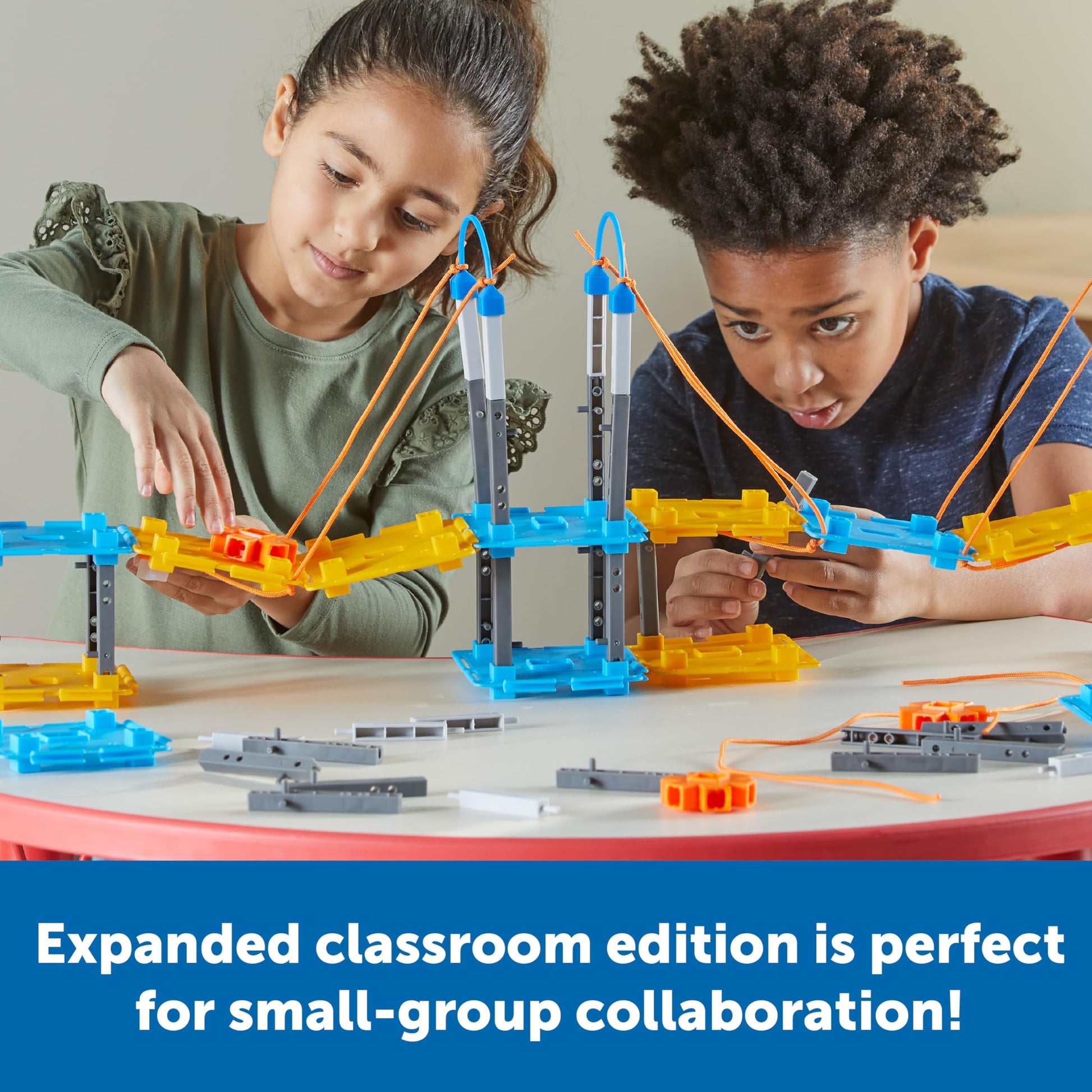 Learning Resources STEM Explorers Bridge Builders Classroom Set, 305 Pieces, STEM Projects for Students Ages 5+, Back to School and Teacher Supplies