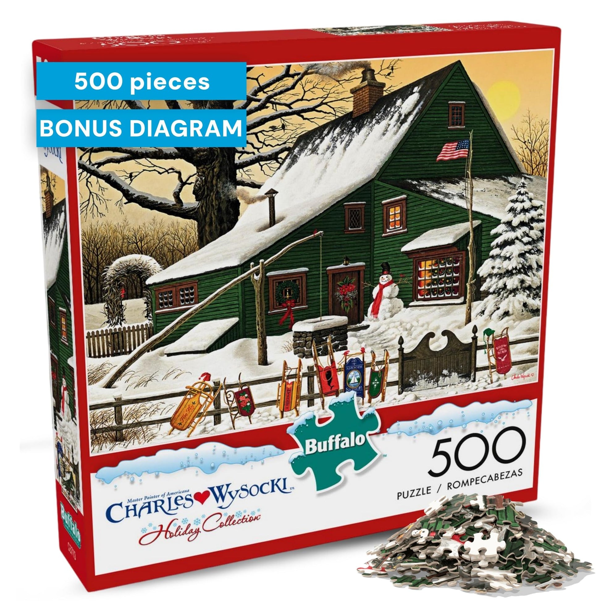 Buffalo Games - Charles Wysocki - Cocoa Break - 500 Piece Puzzle for Adults