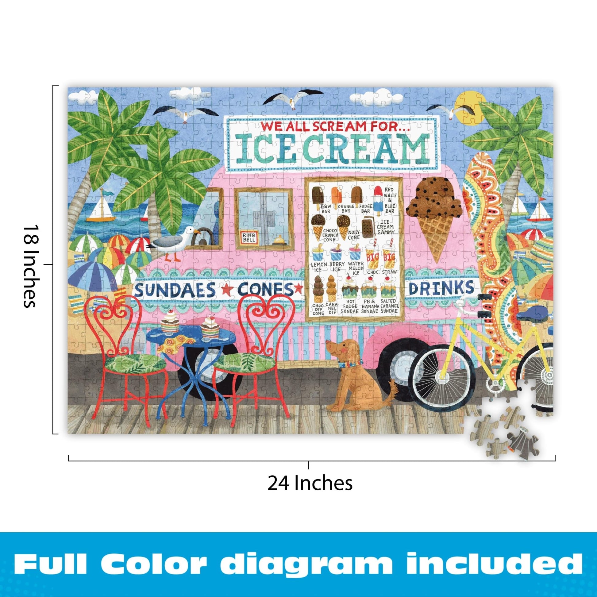 Ceaco - Ice Cream Truck II - 500 Piece Jigsaw Puzzle for Adults