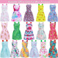 43Pcs Doll Clothes and Accessories Pack for 11.5 inch Girl Doll