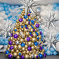 Maylai 50 PCS 40'' Large Silver Star Balloons Big Metallic Explosion Star Foil Balloons 12 Point Star Balloons Cone Mylar Balloons Spike Balloons