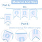 WAOUH Boys 1st Birthday Hat and Highchair Banner - Blue and WHite Party Decoration (BAI LAN TAO CAN)