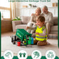 KARYNE TOYS Garbage Truck Toys for Toddlers 1-3+ Age, Includes Safety Vest, 4 Trash Bins, 40 Learning Cards with Lights & Sounds, Trash Truck Toy Set