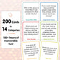 Funny Conversation Cards for Adults and Families - 200 Hilarious Questions and Conversation Starters - Group Game for Family Reunions, Parties & Game