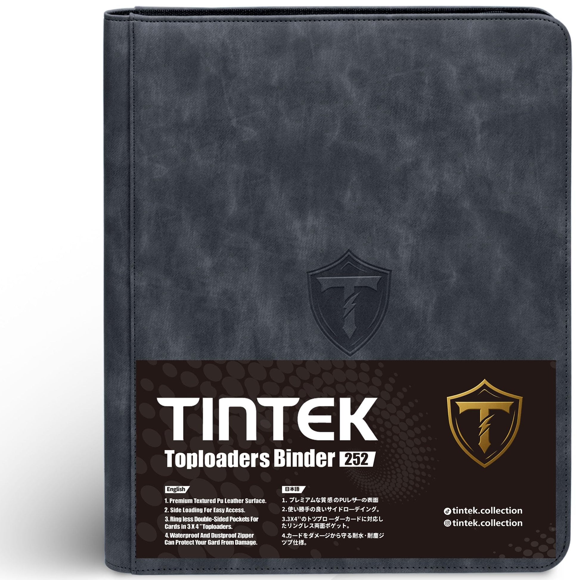 TINTEK 9-Pocket Trading Card Binder Album for Top Loader Cards - Holds 252 Cards, Compatible with 3" x 4" Sleeves, Card Holder for PTCG, Sports, TCG