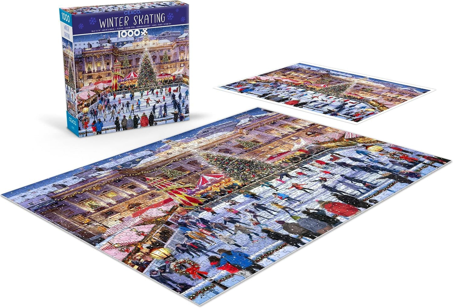 Ceaco - Winter Skating - 1000 Piece Christmas Jigsaw Puzzle
