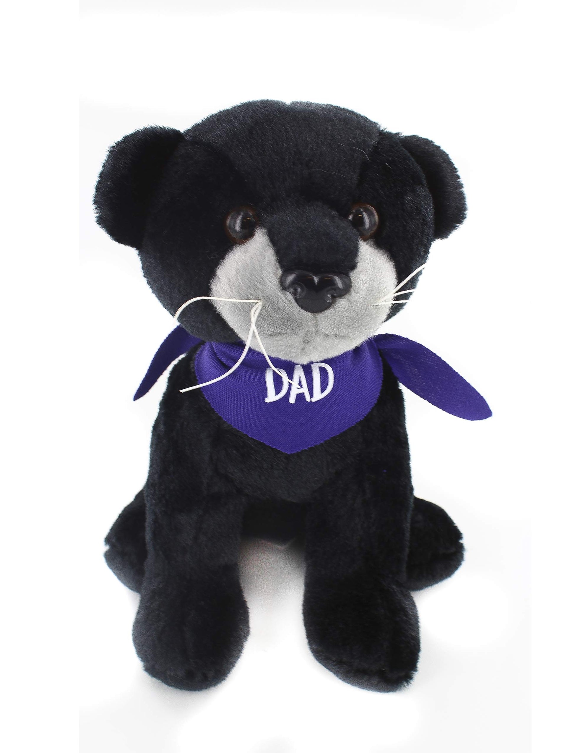 Plushland Plush Stuffed Animal 10 Inches With Dad Bandana Personalized Gift - Great Present for Fathers Day, Valentine Day, Thanksgiving Birthday