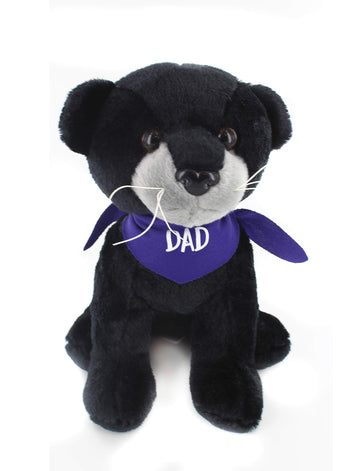 Plushland Plush Stuffed Animal 10 Inches With Dad Bandana Personalized Gift - Great Present for Fathers Day, Valentine Day, Thanksgiving Birthday