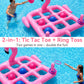 Utook Flamingo 2-in-1 Pool Game - Giant Tic Tac Toe Pool Toy -Thickened Leak-Proof PVC, Tic Tac Toe + Ring Toss Outdoor Water Toys for Toddlers Kids
