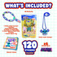 Sky Castle Sticki Rolls Stitch Pendant Pack | The Original Wearable Shareable Stickers with Toy Pendant and Bracelet | Collect and Share | Ages 5