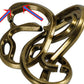 Enigma Hanayama Cast Metal Brain Teaser Puzzle, Level 6 Difficulty Rating, Red Velveteen Drawstring Pouch, Bundled Items