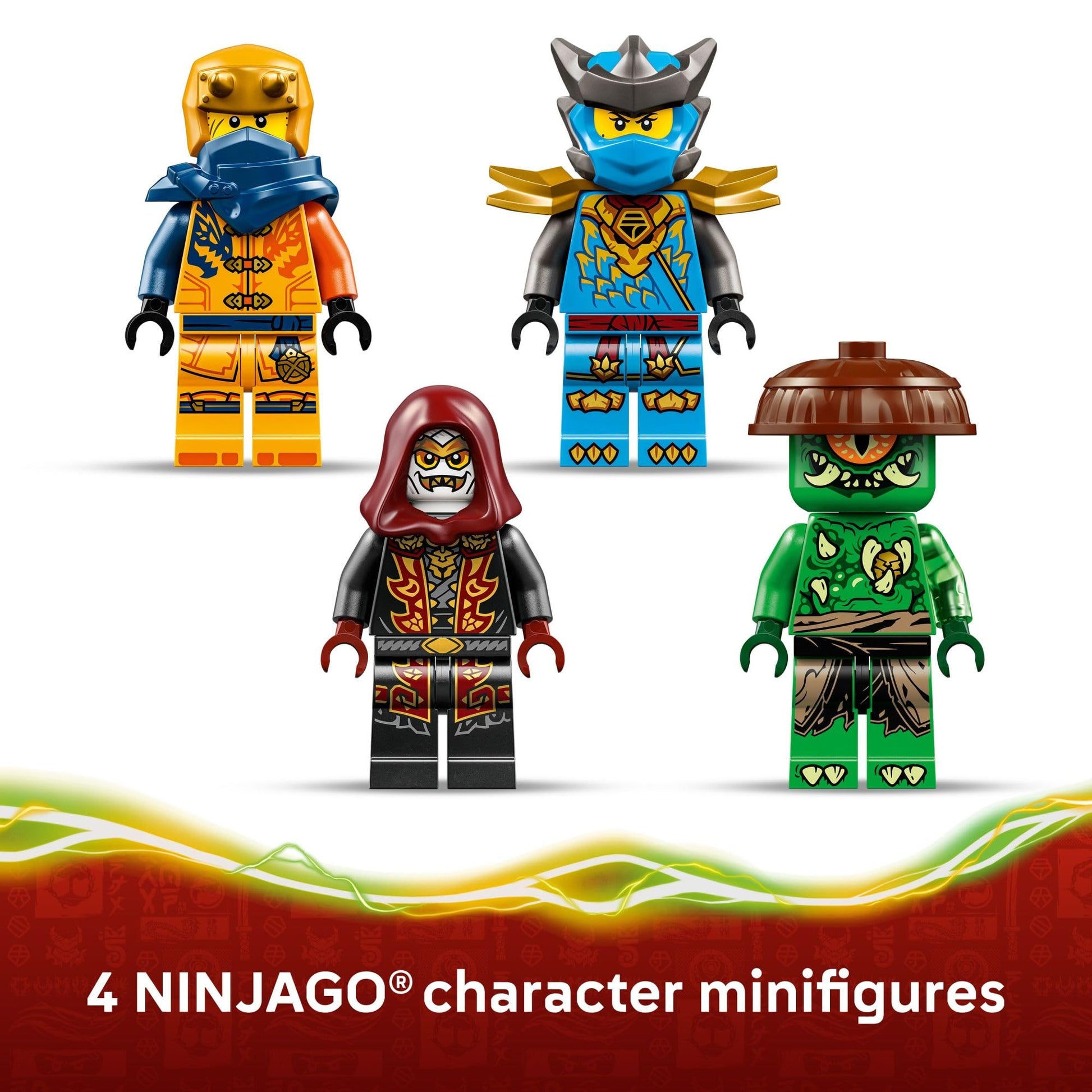 LEGO NINJAGO Ninja Dragon Riyu’s Battle Building Toy for Boys & Girls - Ninja Poseable Dragon Toy Playset for Kids, Ages 7+ - Includes 4 Minifigures