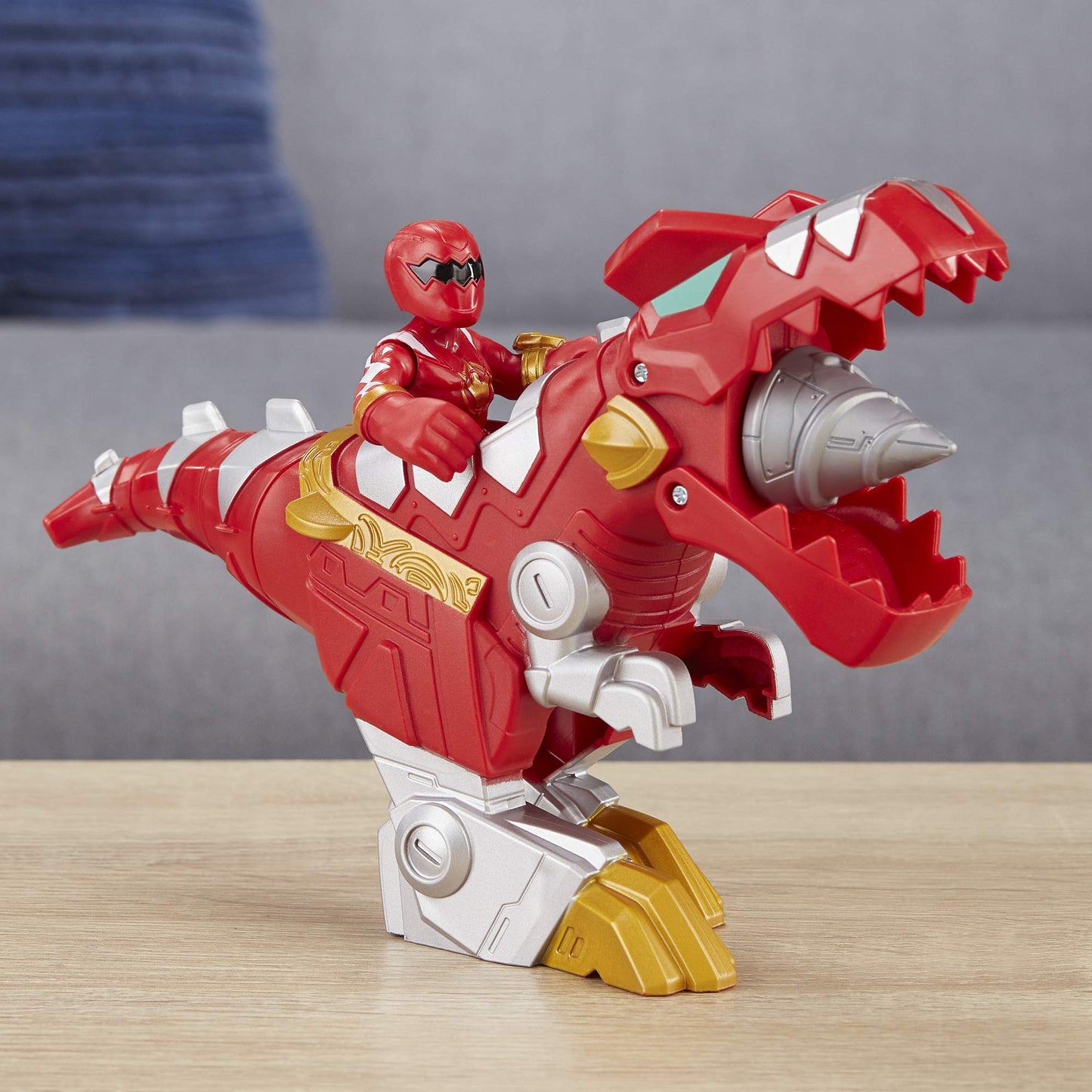 PlaySkool Heroes Power Rangers Red Ranger & T-Rex Zord 2 Pack, 3" Action Figure & Zord Set, Collectible Toys for Kids Ages 3 & Up
