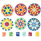 Podzly Sand Painting Mandala Coloring Craft Kits 24 Piece - Self-Adhesive Sand Art Peel Kit for Kids Ages 5+ - 6 Colors & 5 Inch Round Canvases
