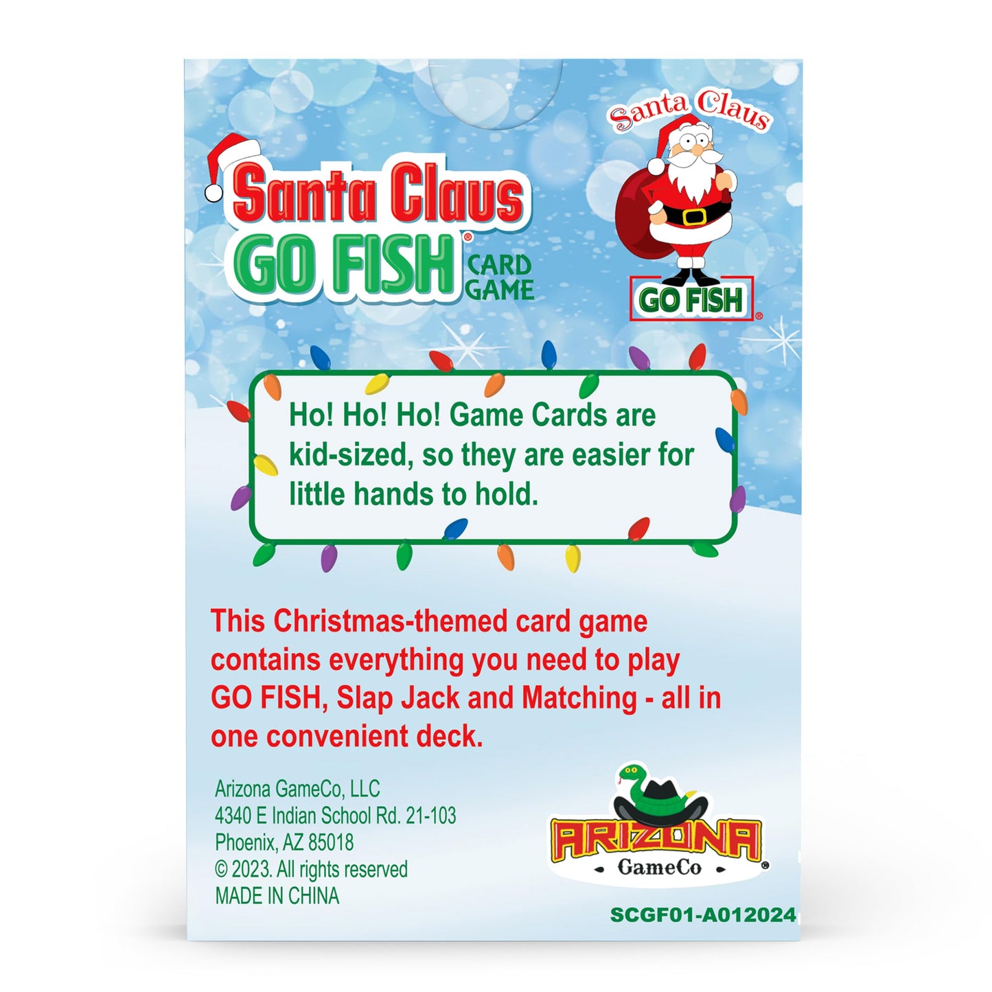 Santa Claus Go Fish - A Family Christmas Game for Kids Ages 4 & Up | Go Fish, Old Maid, and Slap Jack in One Deck (Holiday Stocking Stuffers, Gift